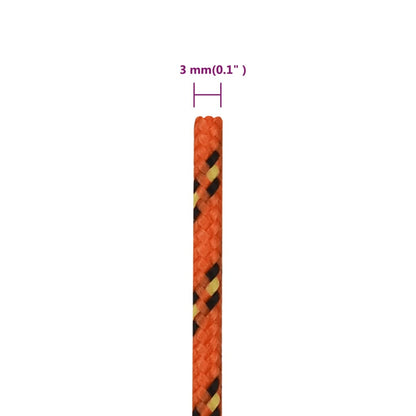 Berkfield Boat Rope Orange 3 mm 250 m Polypropylene