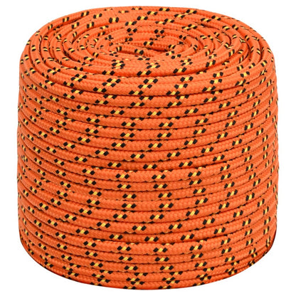 Berkfield Boat Rope Orange 6 mm 100 m Polypropylene