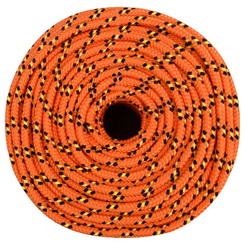 Berkfield Boat Rope Orange 6 mm 100 m Polypropylene