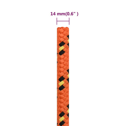 Berkfield Boat Rope Orange 14 mm 25 m Polypropylene
