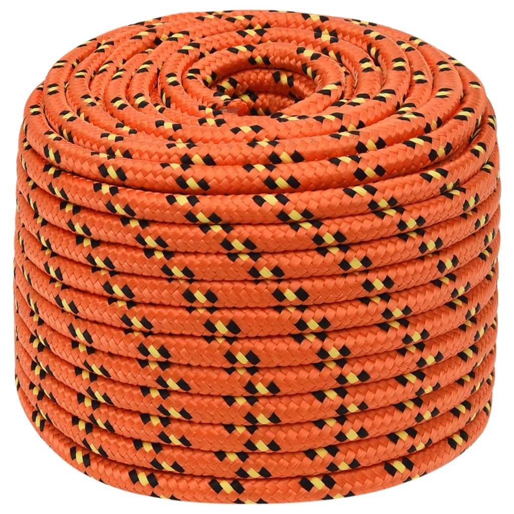 Berkfield Boat Rope Orange 14 mm 100 m Polypropylene
