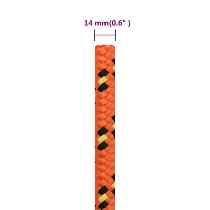 Berkfield Boat Rope Orange 14 mm 100 m Polypropylene