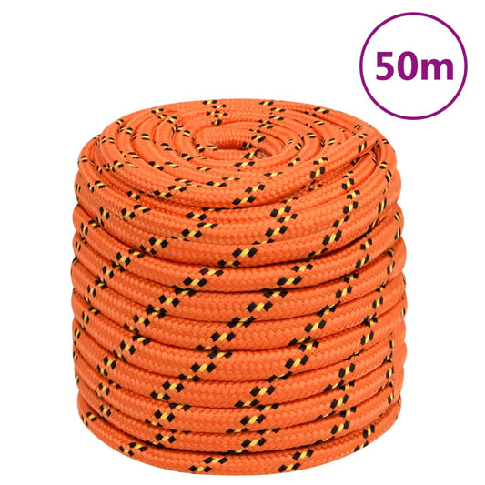 Berkfield Boat Rope Orange 16 mm 50 m Polypropylene