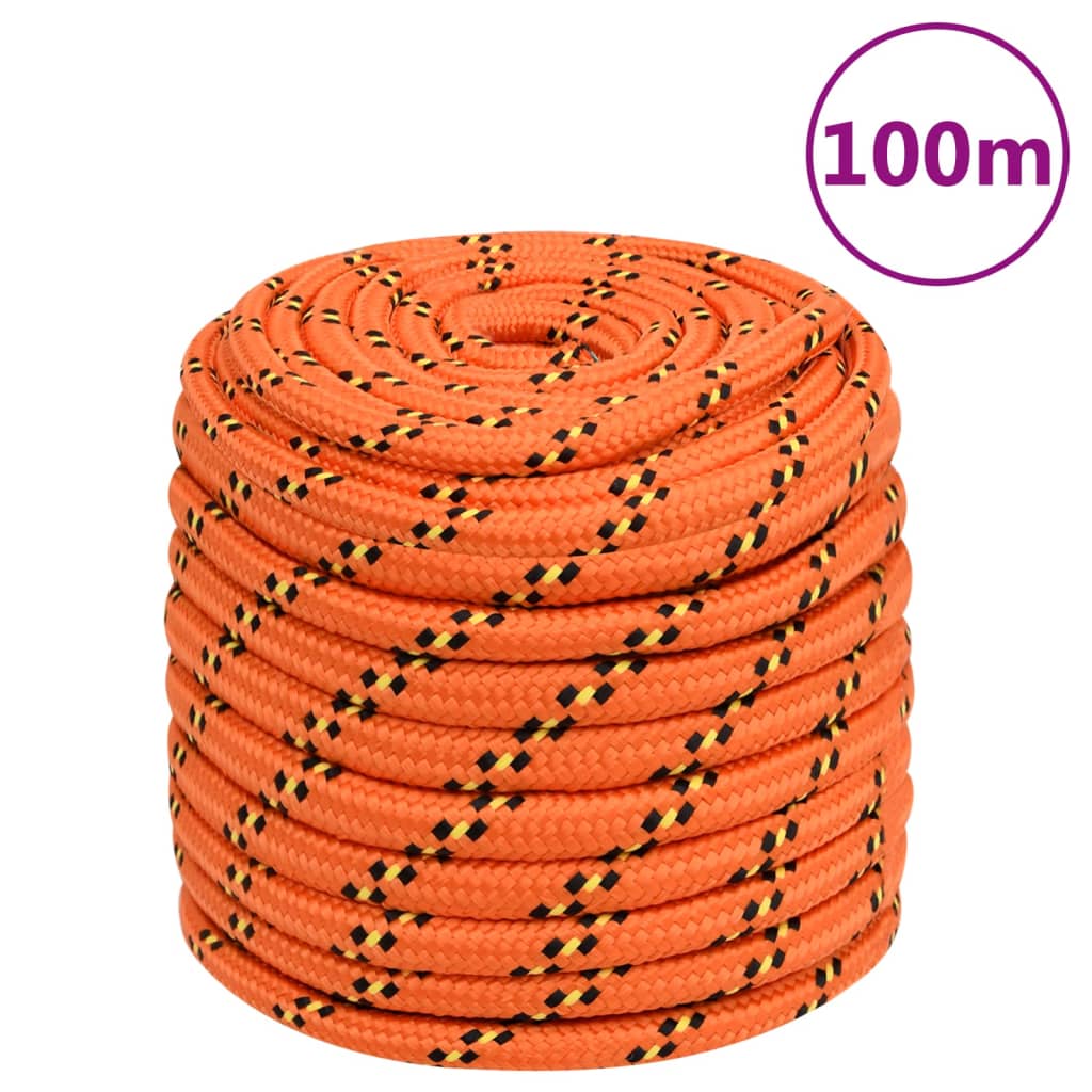 Berkfield Boat Rope Orange 16 mm 100 m Polypropylene