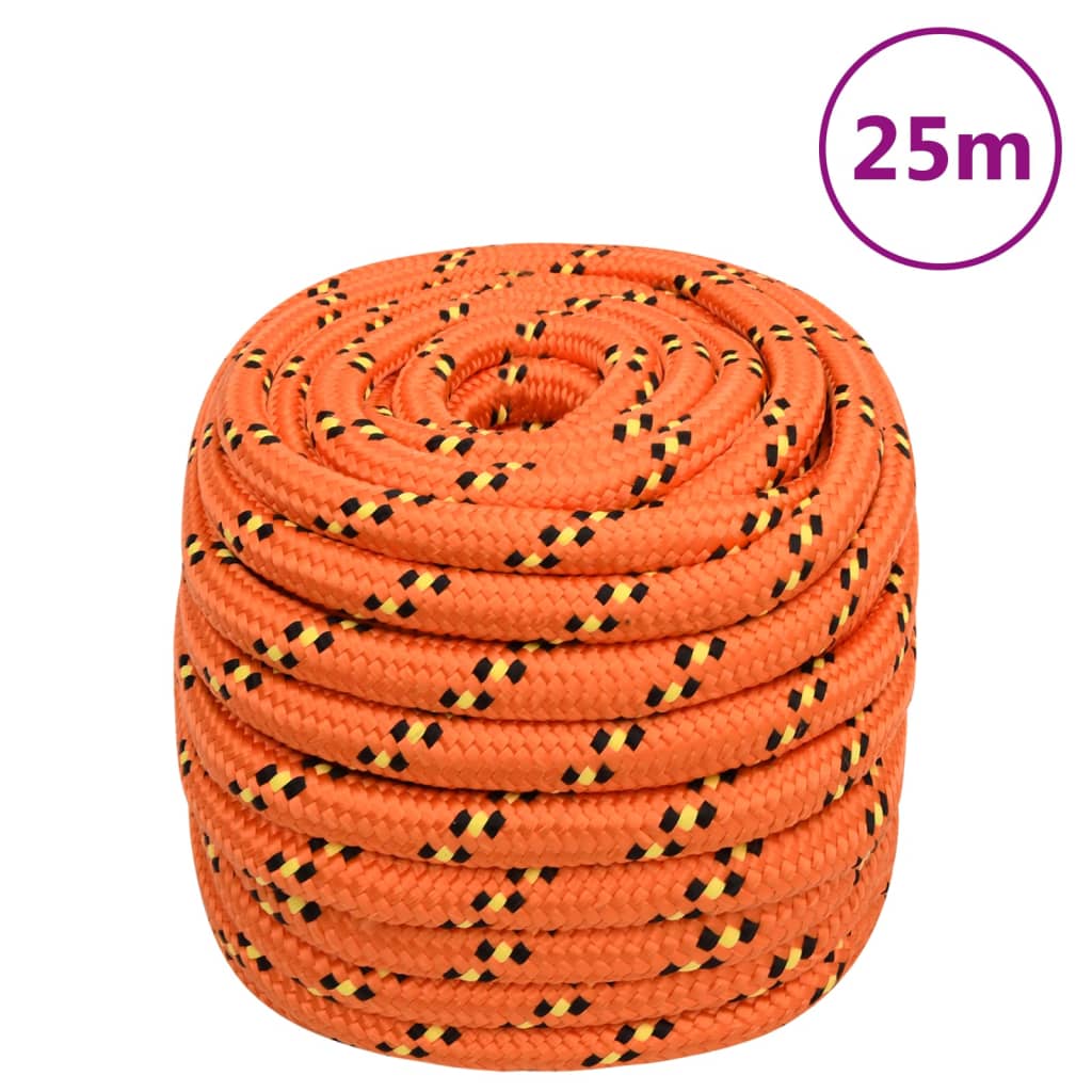 Berkfield Boat Rope Orange 20 mm 25 m Polypropylene