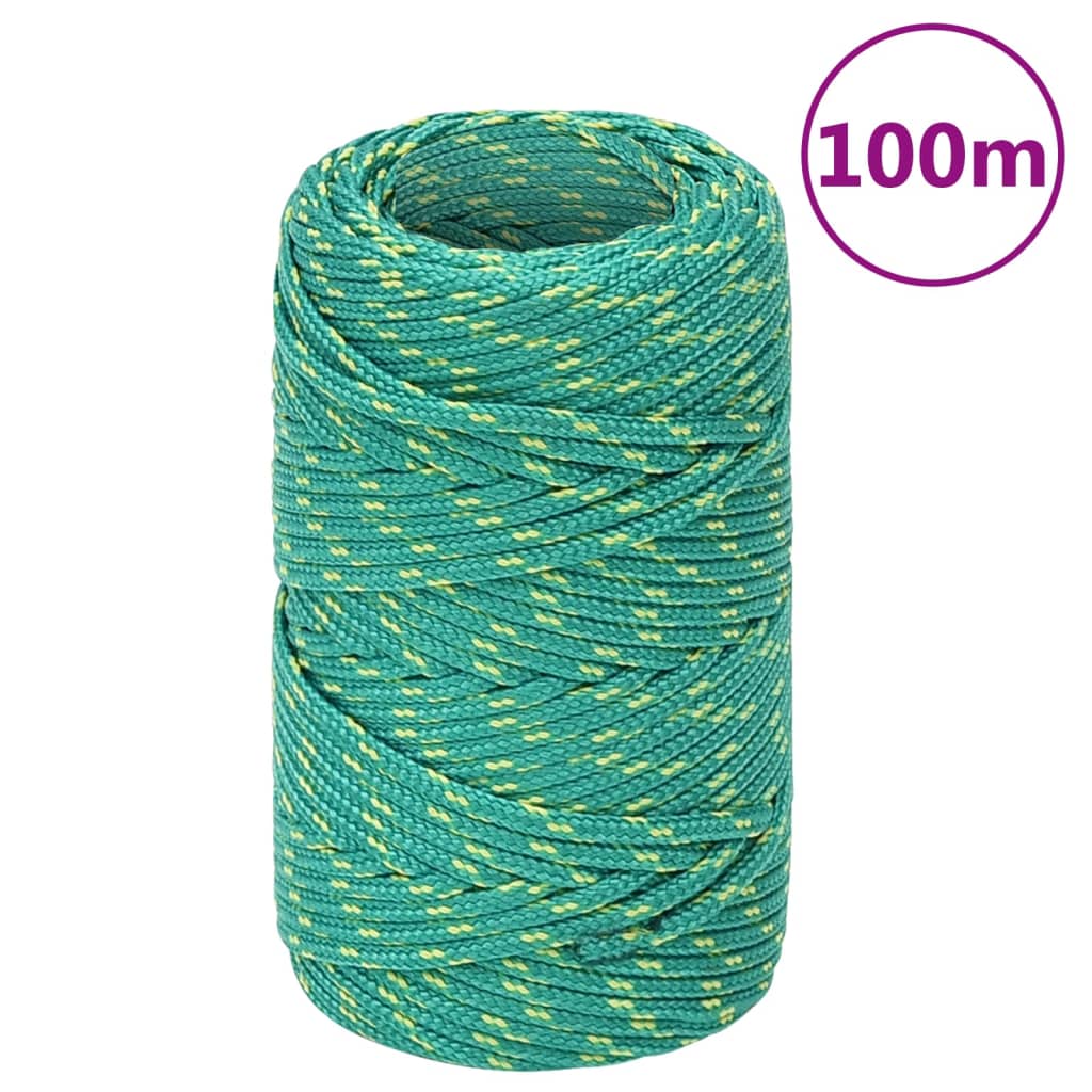 Berkfield Boat Rope Green 2 mm 100 m Polypropylene