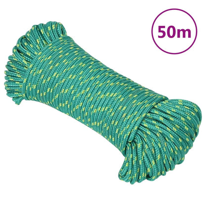 Berkfield Boat Rope Green 5 mm 50 m Polypropylene