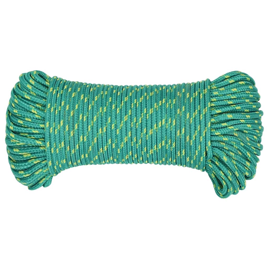 Berkfield Boat Rope Green 5 mm 50 m Polypropylene