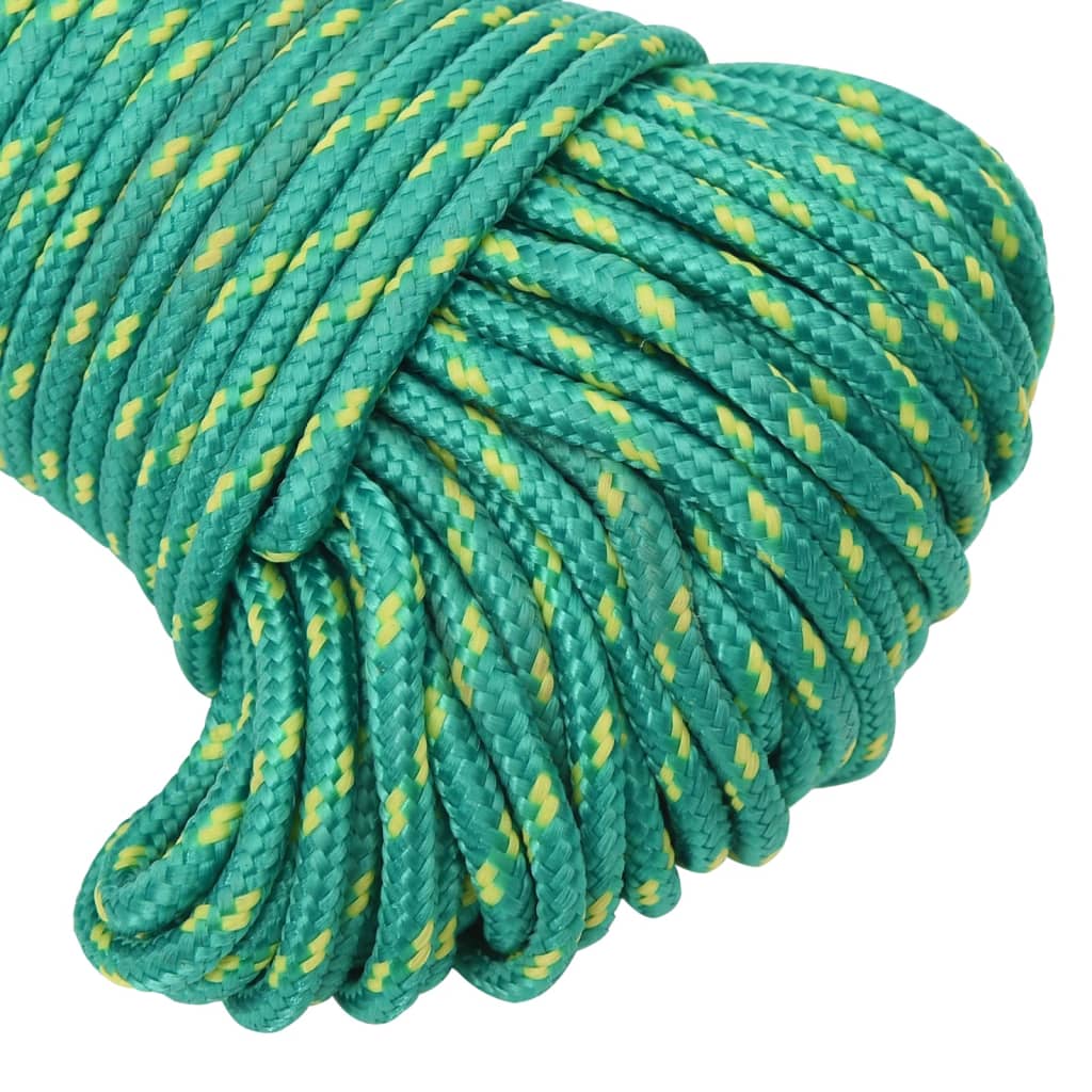 Berkfield Boat Rope Green 5 mm 50 m Polypropylene