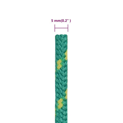 Berkfield Boat Rope Green 5 mm 250 m Polypropylene