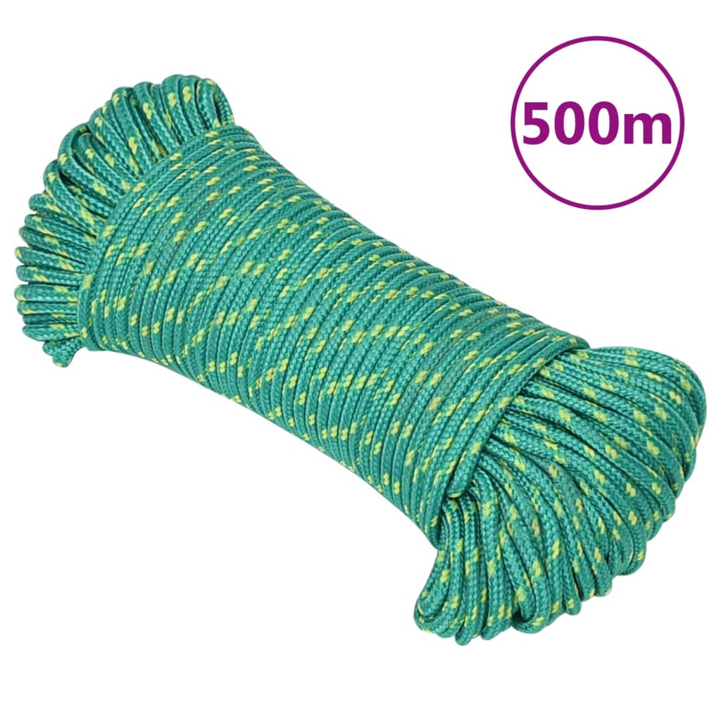 Berkfield Boat Rope Green 5 mm 500 m Polypropylene