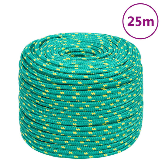 Berkfield Boat Rope Green 6 mm 25 m Polypropylene