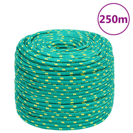 Berkfield Boat Rope Green 6 mm 250 m Polypropylene
