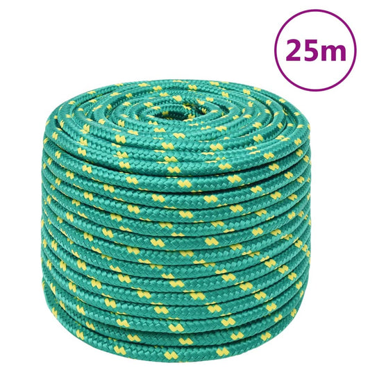 Berkfield Boat Rope Green 12 mm 25 m Polypropylene