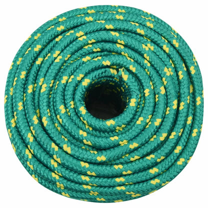 Berkfield Boat Rope Green 12 mm 100 m Polypropylene
