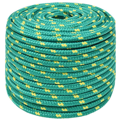 Berkfield Boat Rope Green 14 mm 25 m Polypropylene