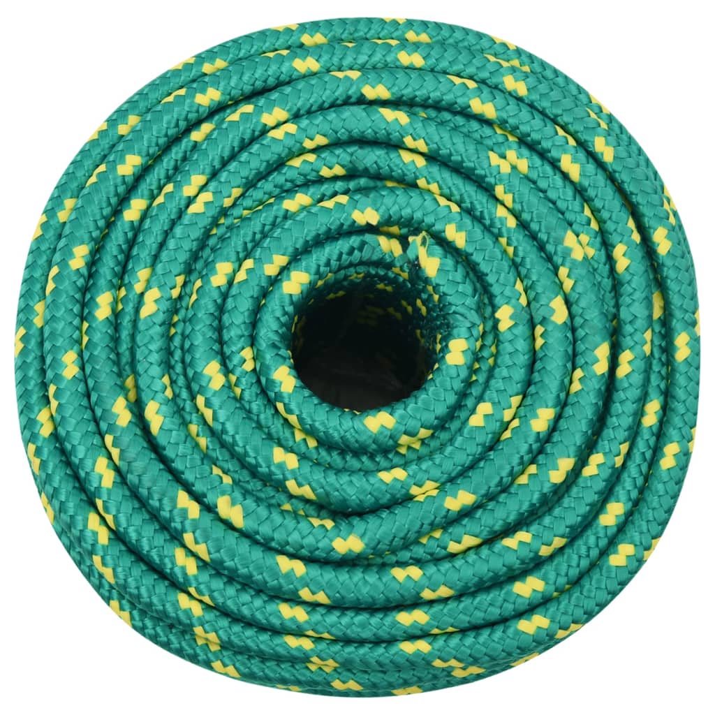 Berkfield Boat Rope Green 14 mm 25 m Polypropylene