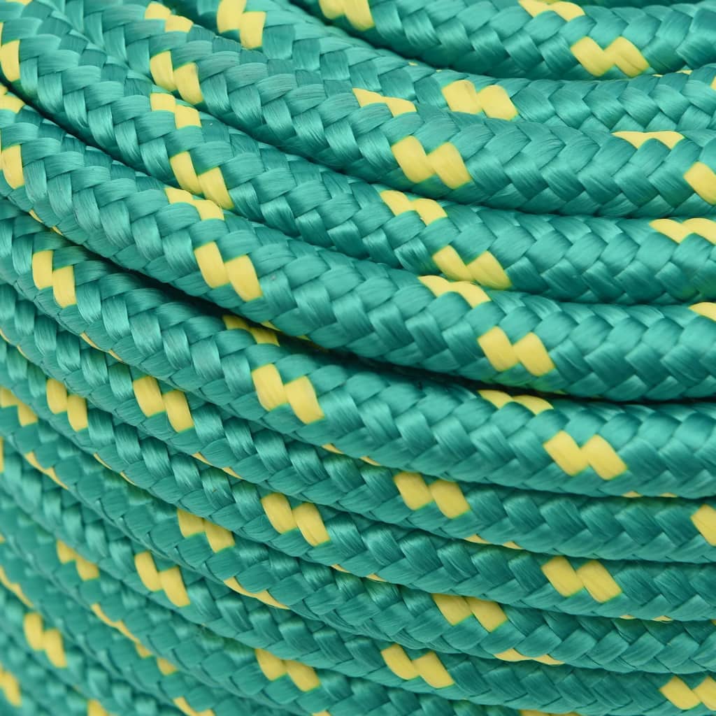 Berkfield Boat Rope Green 14 mm 25 m Polypropylene