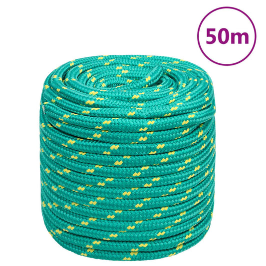 Berkfield Boat Rope Green 16 mm 50 m Polypropylene
