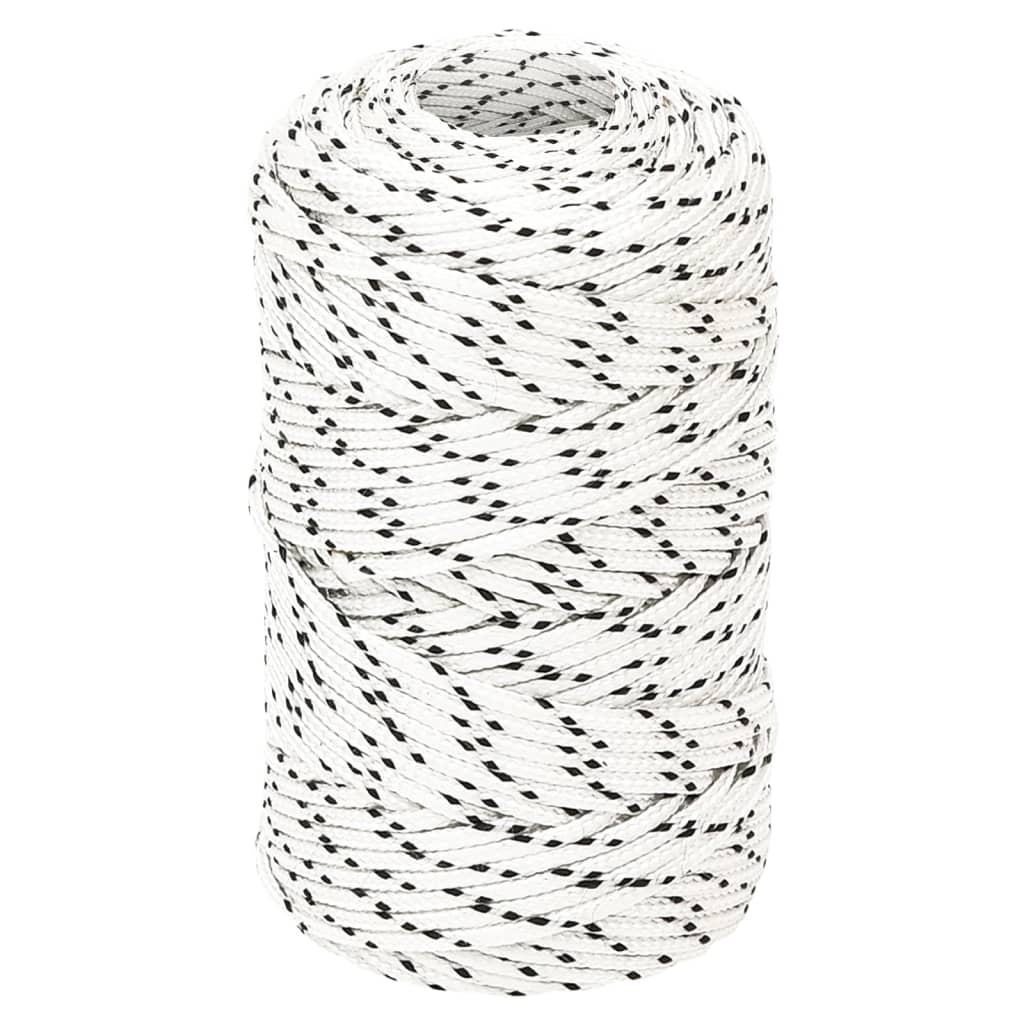Berkfield Braided Boat Rope White 2 mmx250 m Polyester