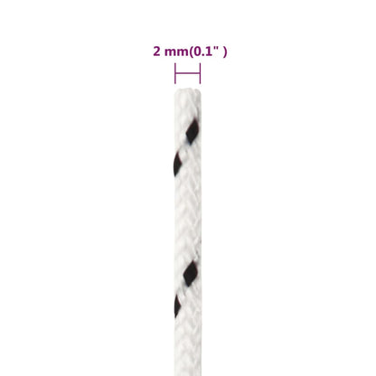 Berkfield Braided Boat Rope White 2 mmx250 m Polyester
