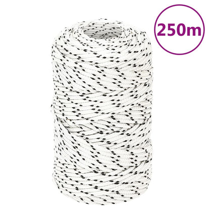 Berkfield Braided Boat Rope White 2 mmx250 m Polyester