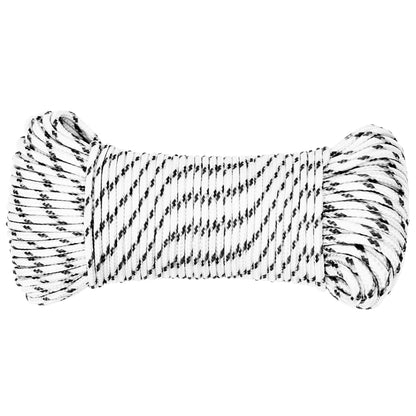 Berkfield Braided Boat Rope White 3 mmx500 m Polyester