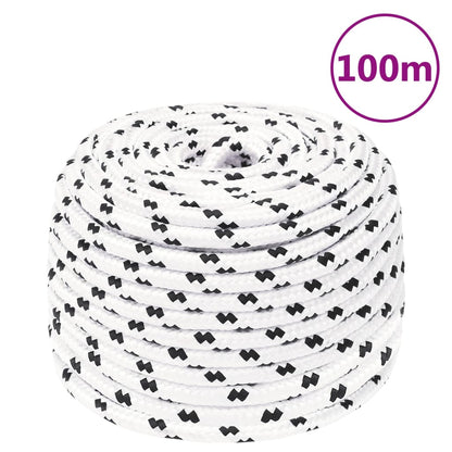 Berkfield Work Rope White 10 mm 100 m Polyester