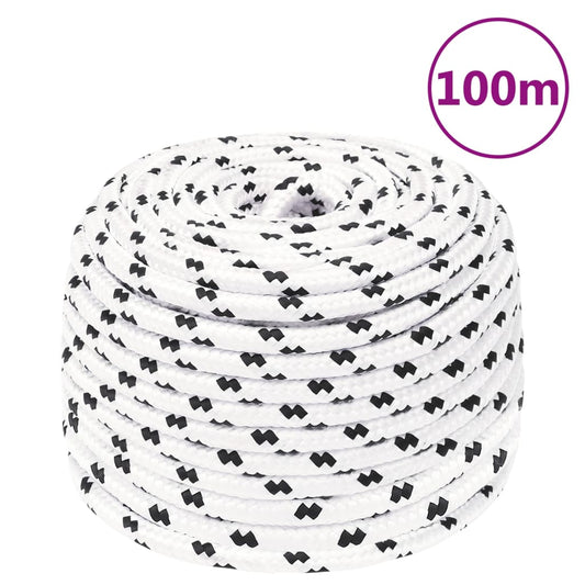 Berkfield Work Rope White 10 mm 100 m Polyester