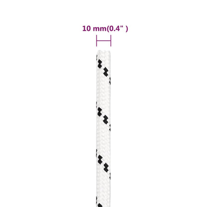 Berkfield Work Rope White 10 mm 100 m Polyester