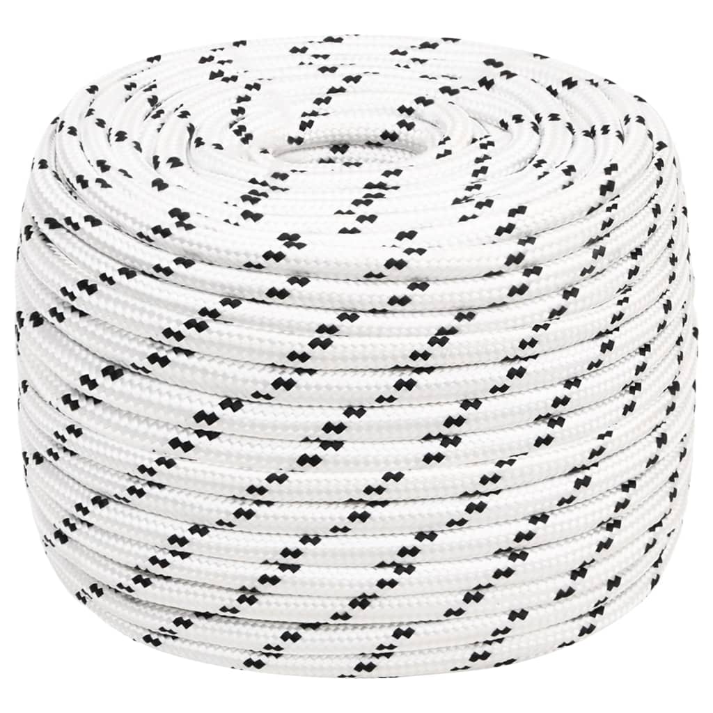 Berkfield Braided Boat Rope White 14 mmx100 m Polyester