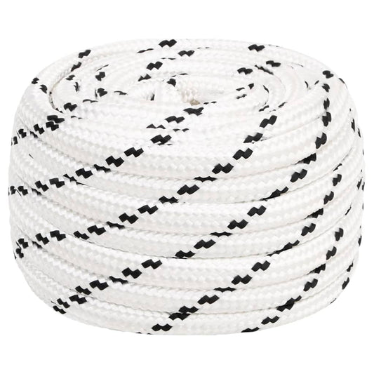 Berkfield Braided Boat Rope White 16 mmx25 m Polyester
