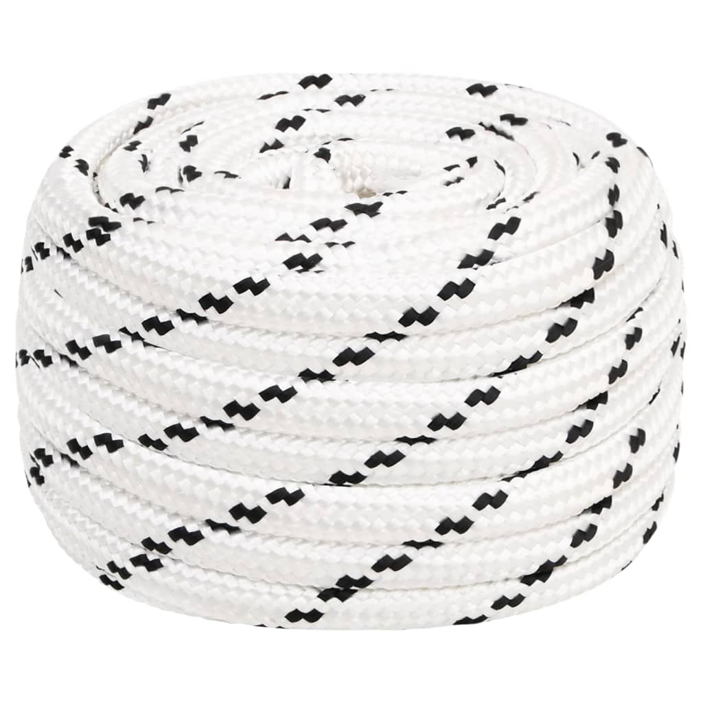 Berkfield Braided Boat Rope White 16 mmx50 m Polyester