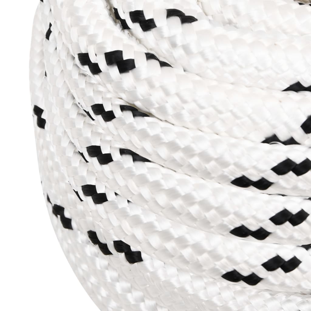Berkfield Braided Boat Rope White 18 mmx25 m Polyester