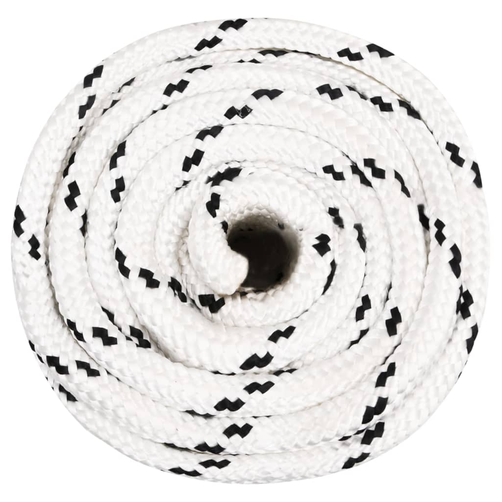 Berkfield Braided Boat Rope White 20 mmx50 m Polyester