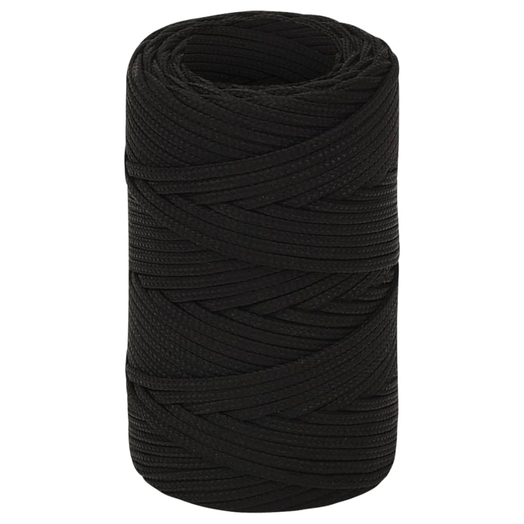 Berkfield Work Rope Black 2 mm 25 m Polyester