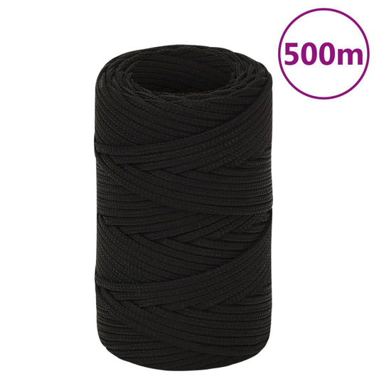 Berkfield Work Rope Black 2 mm 500 m Polyester