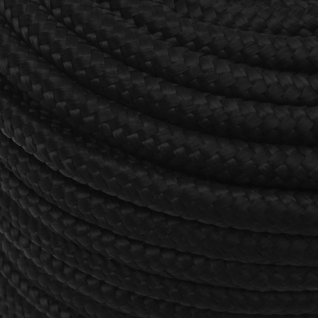 Berkfield Work Rope Black 12 mm 100 m Polyester