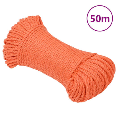 Berkfield Work Rope Orange 6 mm 50 m Polypropylene