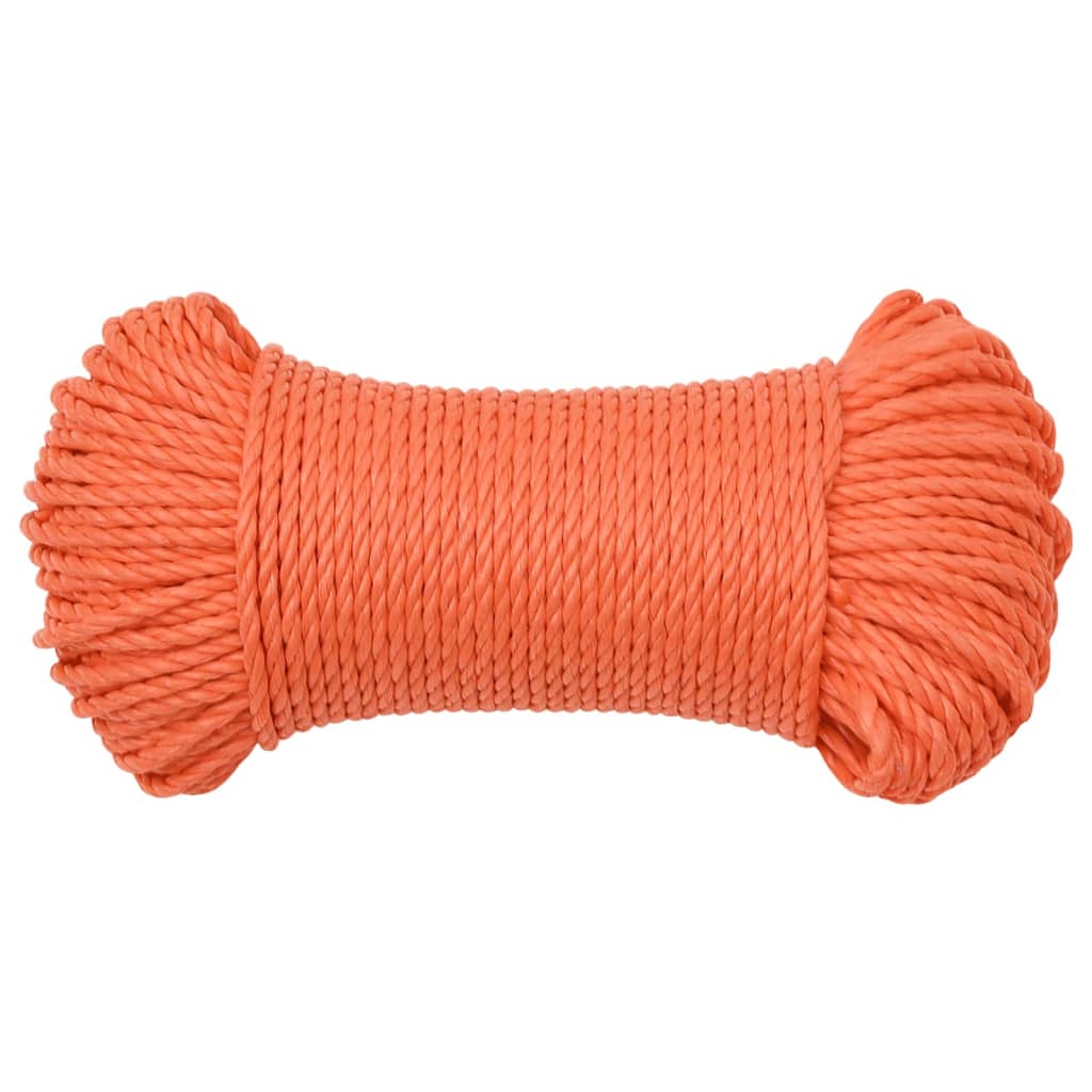 Berkfield Work Rope Orange 6 mm 50 m Polypropylene