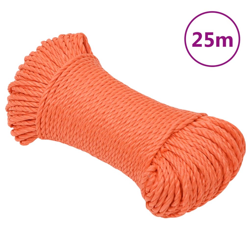 Berkfield Work Rope Orange 8 mm 25 m Polypropylene
