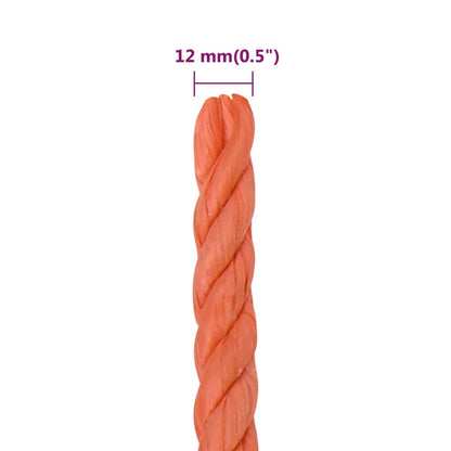 Berkfield Work Rope Orange 12 mm 50 m Polypropylene