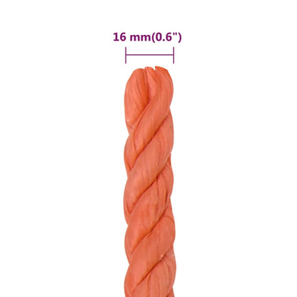 Berkfield Work Rope Orange 16 mm 25 m Polypropylene