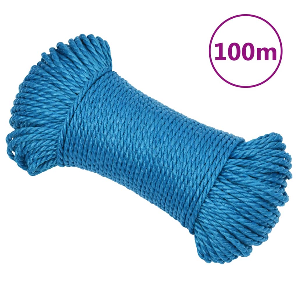 Berkfield Work Rope Blue 6 mm 100 m Polypropylene