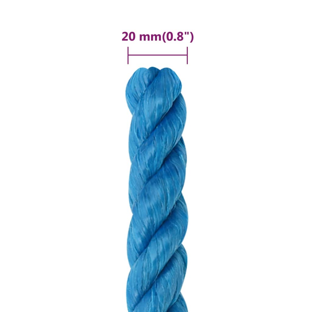 Berkfield Work Rope Blue 20 mm 50 m Polypropylene