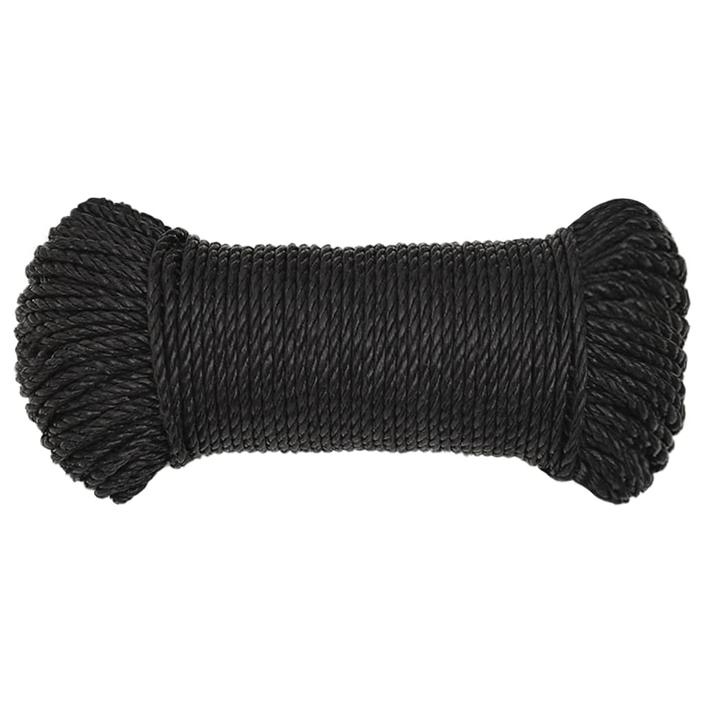 Berkfield Work Rope Black 3 mm 100 m Polypropylene