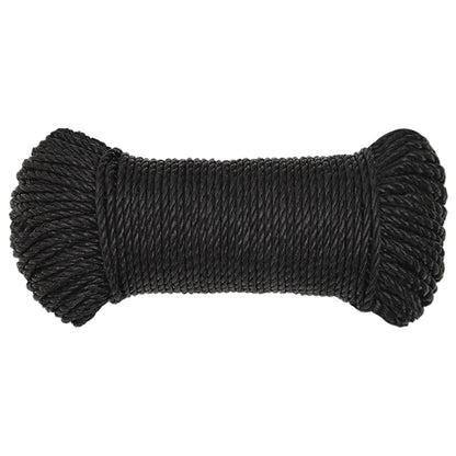 Berkfield Work Rope Black 6 mm 250 m Polypropylene