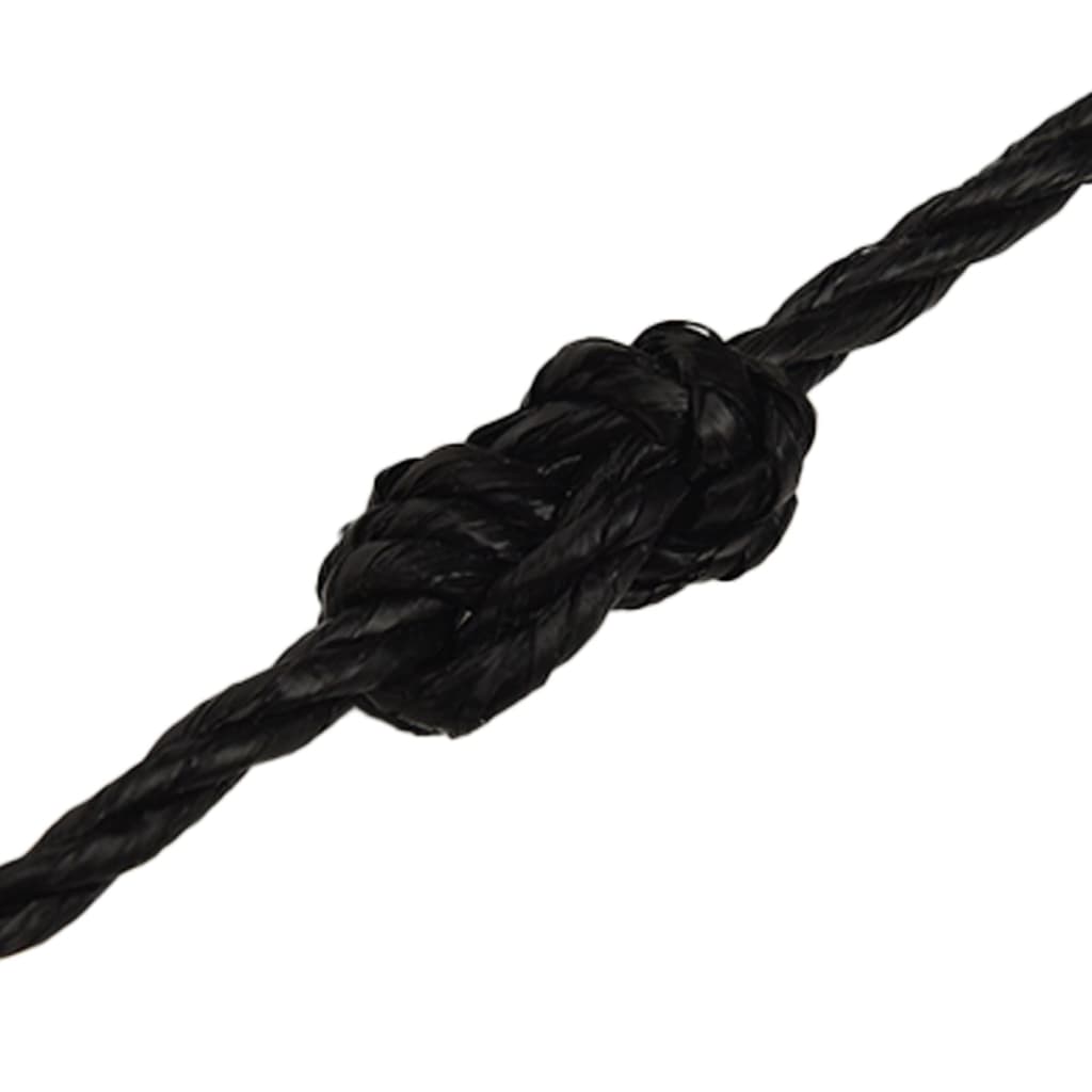 Berkfield Work Rope Black 6 mm 250 m Polypropylene