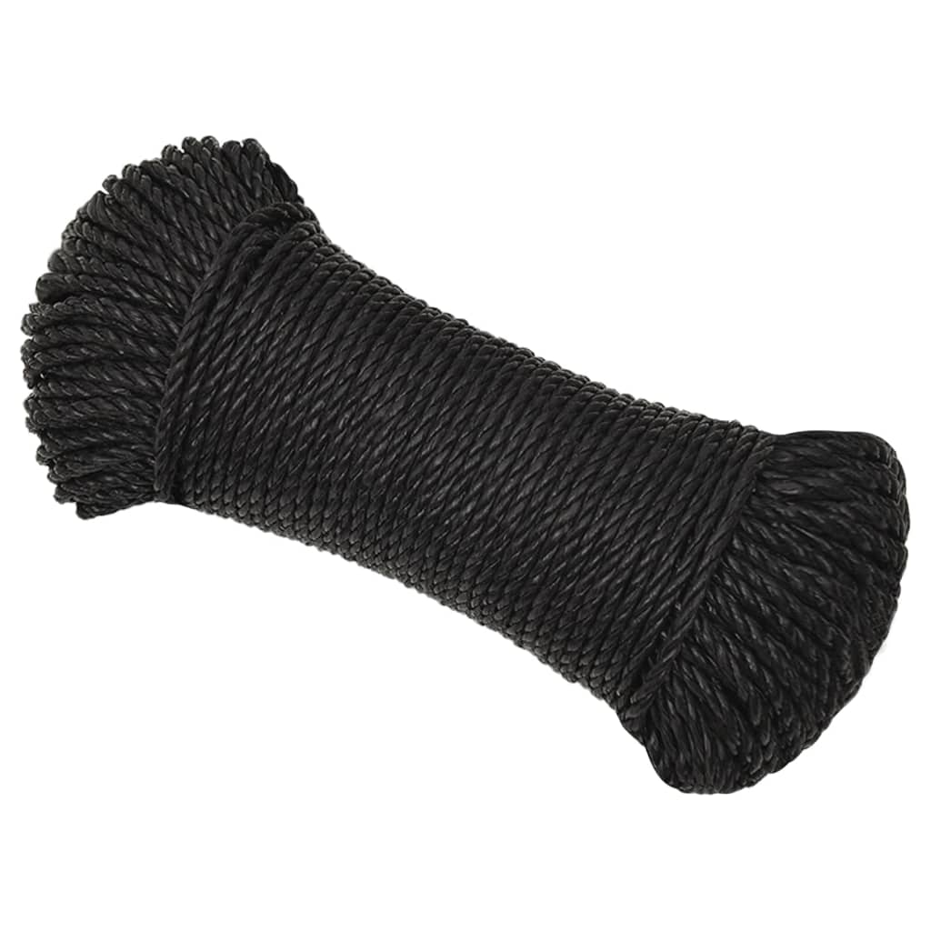 Berkfield Work Rope Black 8 mm 25 m Polypropylene