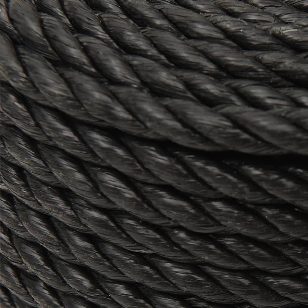 Berkfield Work Rope Black 12 mm 250 m Polypropylene